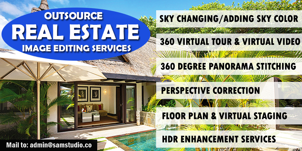 Real estate image editing outsourcing